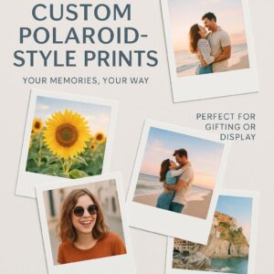 Custom Polaroid-Style Photo Prints – Personalized Retro Decor for Albums, Weddings, Gifts, and Room Aesthetic