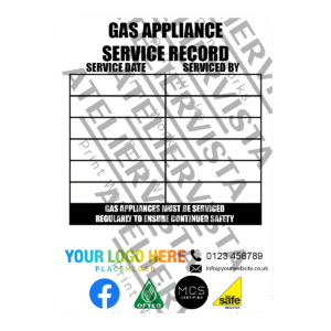 Gas appliance Service Record - Gas
